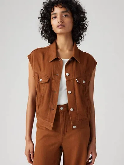 Levi's Shrunken 90's Vest In Sorrel Horse