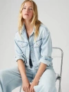 Levi's Shrunken '90s Linen+ Denim Lightweight Trucker Jacket In Luxury Trip Trucker