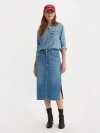 Levi's Side Slit Skirt In Artist Divided
