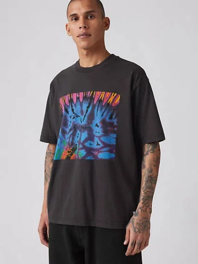 Levi's Skateboarding Graphic Boxy T-shirt In Galaxy Dye Black Tie