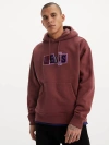 Levi's Skateboarding Chenille Patch Logo Relaxed Fit Hoodie In Burgundy-red In Chenille Patch