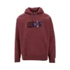 Levi's Skateboarding Chenille Patch Logo Relaxed Fit Hoodie In Burgundy-red In Red