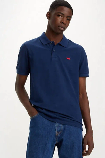 Levi's Slim Housemark Polo In Blue