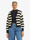 Levi's Snowflake Cardigan In Butterfly Stripe Caviar