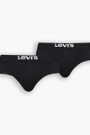 Levi's Solid Basic Briefs 2 Pack In Black