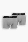 Levi's Solid Boxer Briefs 2 Pack In Gray
