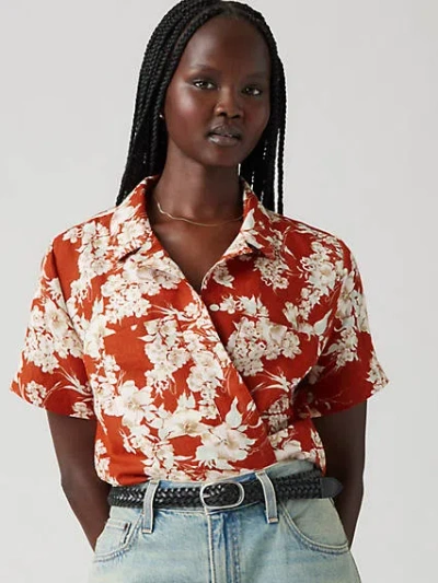 Levi's Sonny Linen Blend Camp Shirt In Romantic Floral