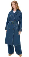 Levi's Levis Womens Lets Get Lost Again Spade Double-breasted Relaxed-fit Denim Trench Coat In Let's Get Lost Again