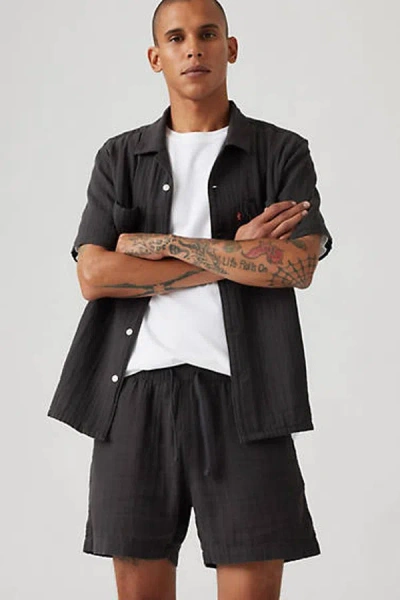 Levi's Standard Fit Camp Shirt In Black