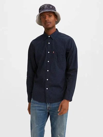 Levi's Standard Fit One Pocket Shirt In Ditzydot Nightwatch