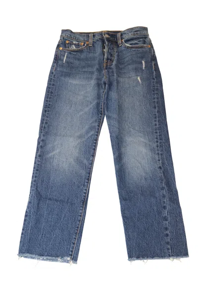 LEVI'S STRAIGHT-LEG JEANS IN BLUE COTTON DENIM