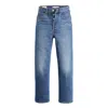 Levi's Straight Nine-quarter Jeans In Blue