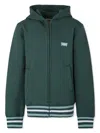 Levi's Stripe Detailing Zipped Hoodie In Green