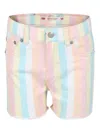 Levi's Girls Pink Cotton Girlfriend Shorts In White