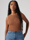 Levi's Sunrise Cotton Linen Crochet Tank Top