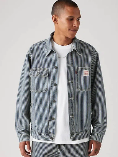 Levi's Sunrise Trucker Jacket In Bleached Boulevard Stripe