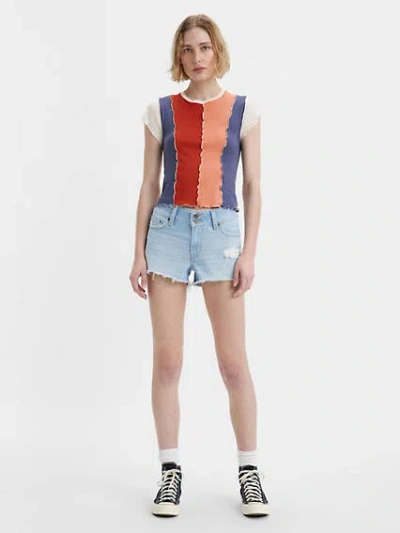 Levi's Women's Super-low Cotton Denim Shorts In Betting The House