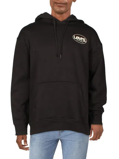 Levi's Surf Mens Fleece Relaxed Fit Hoodie In Black