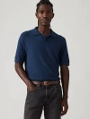 Levi's Cotton Linen Sweater Knit Polo Shirt In Blue