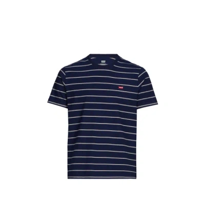 Levi's Original Batwing Logo Stripe T-shirt In Navy