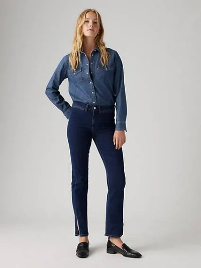 Levi's Tailored 724 High Rise Straight Women's Jeans 32x32 In Outside The Screen