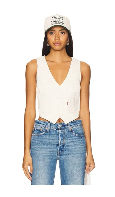 Levi's Tailored Vest In White Swan