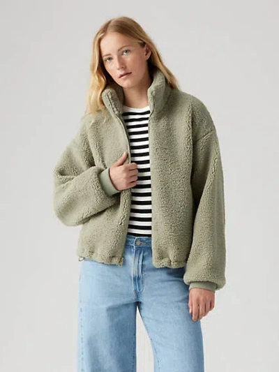 Levi's Teddy Jacket In Sea Grass