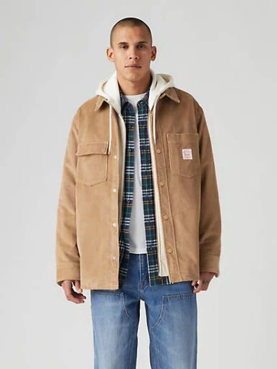 Levi's Telegraph Overshirt In Tiger's Eye