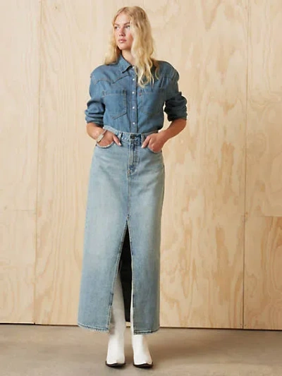 Levi's Teodora Western Shirt Chambray In Going Steady