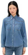 Levi's Iconic Lightweight Western Shirt In Going Steady Tipped
