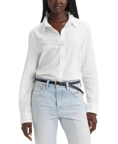 Levi's The Classic Cotton Box-pleat-back Long-sleeve Shirt In Scattered