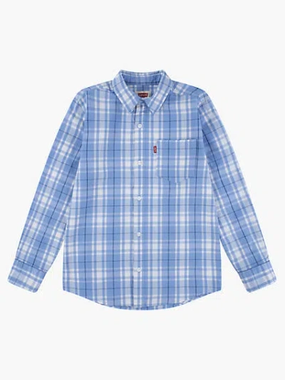 Levi's The Remastered Woven Shirt Big Boys S-xl Xl In Della Robia Blue