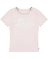 Levi's Little Girls Script Logo Graphic T-shirt In Lotus Pink