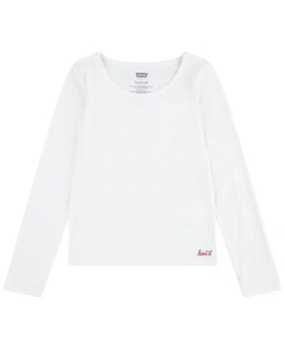 Levi's Babies' Toddler Ribbed Knit Top T-shirt In Bright White