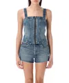 Levi's Sculpted Bustier Top In Blue
