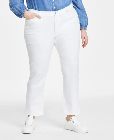 Levi's Trendy Plus Size Classic Straight Leg Jeans In Simply White