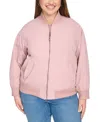 Levi's Trendy Plus Size Lightweight Zip-front Bomber Jacket In Dusty Rose