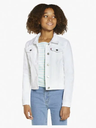 Levi's Trucker Jacket Big Girls S-xl Xl In White