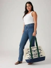 Levi's Two Horse Tote In Ecru