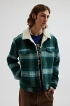 Levi's Plaid Type Iii Sherpa Trucker Jacket In Blue