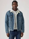 Levi's Sherpa Trucker Jacket Blue In Burgundy