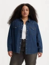 Levi's Plus Size Ultimate Western Cotton Denim Shirt In Smokin' Hot