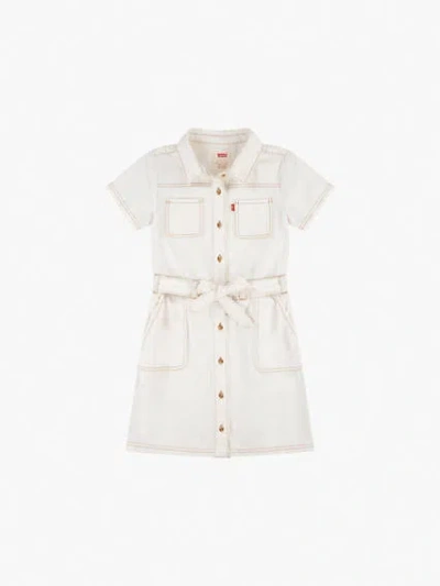 Levi's Utility Dress W/ Belt Big Girls S-xl L In Natural