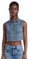 LEVI'S UTILITY VEST IRONICALLY HAPPY TRUCKER