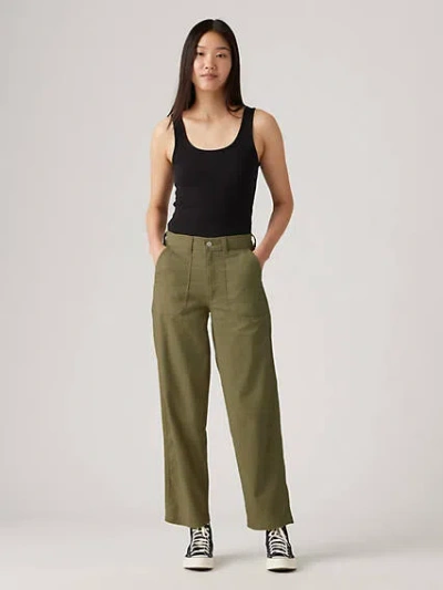 Levi's Utility Women's Pants 27x27 In Olive Night