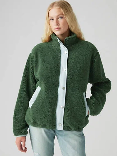 Levi's Valley Sherpa Jacket In Python Green