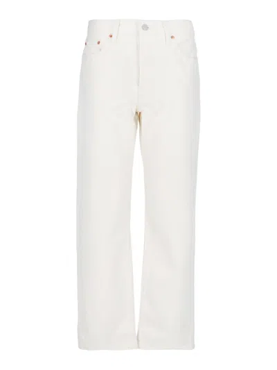 Levi's 501® High-rise Cropped Jeans In Beige