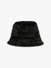 Levi's Velvet Bucket Hat In Regular Black