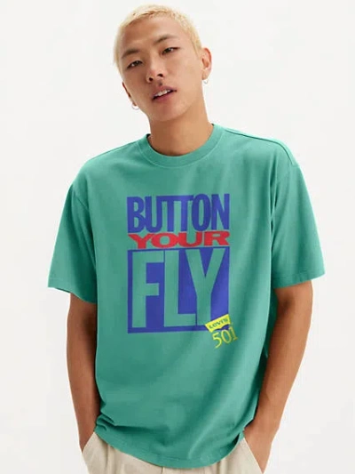 Levi's Vintage Fit Graphic T-shirt In Button Your Fly 501