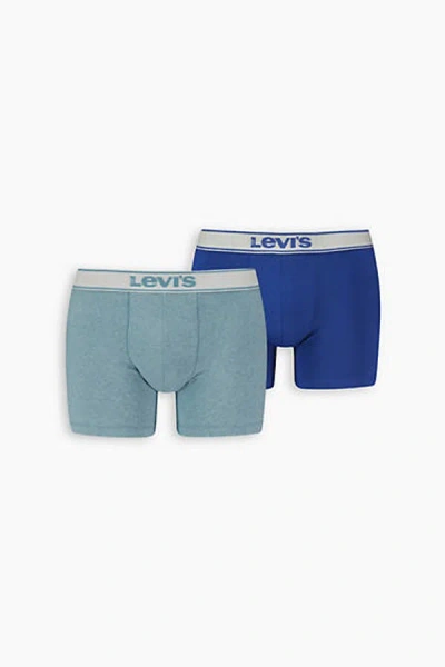 Levi's Vintage Heather Organic Cotton Boxer Brief 2 Pack In Blue